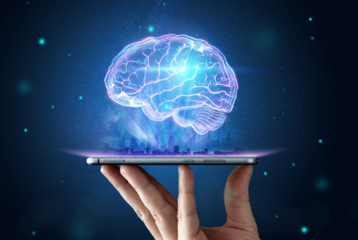 Brain-to-device technology concept